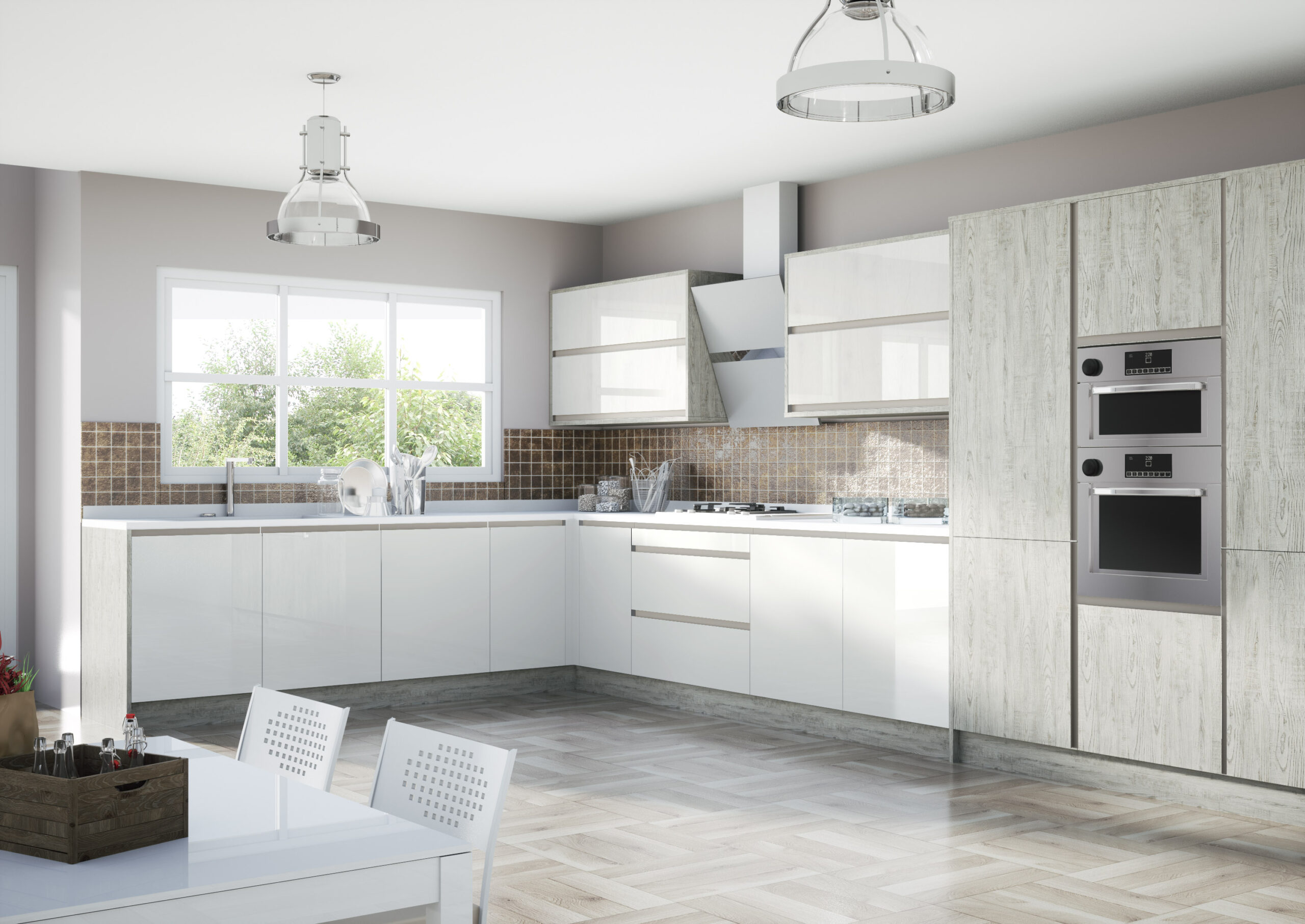 Puerta de Cocina Berna Touch Blanco Brillo - Imagen 2
