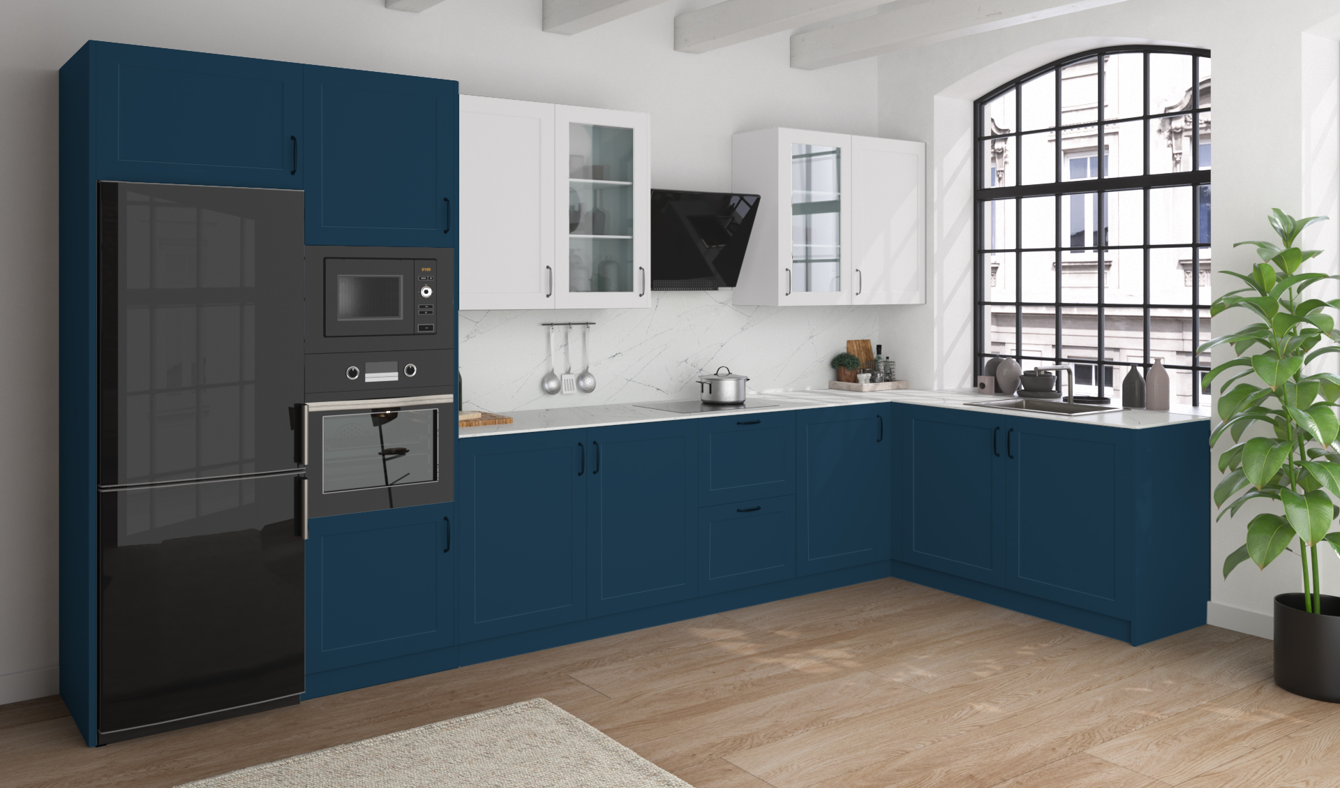 Puerta de Cocina Alzira Azul Lavanda Seda 315 - Imagen 2