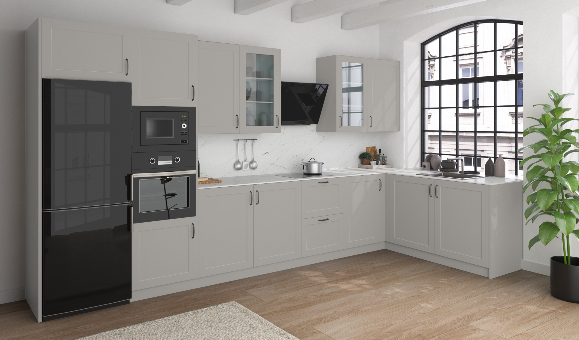 Puerta de Cocina Alzira Taupe Seda 308 - Image 2