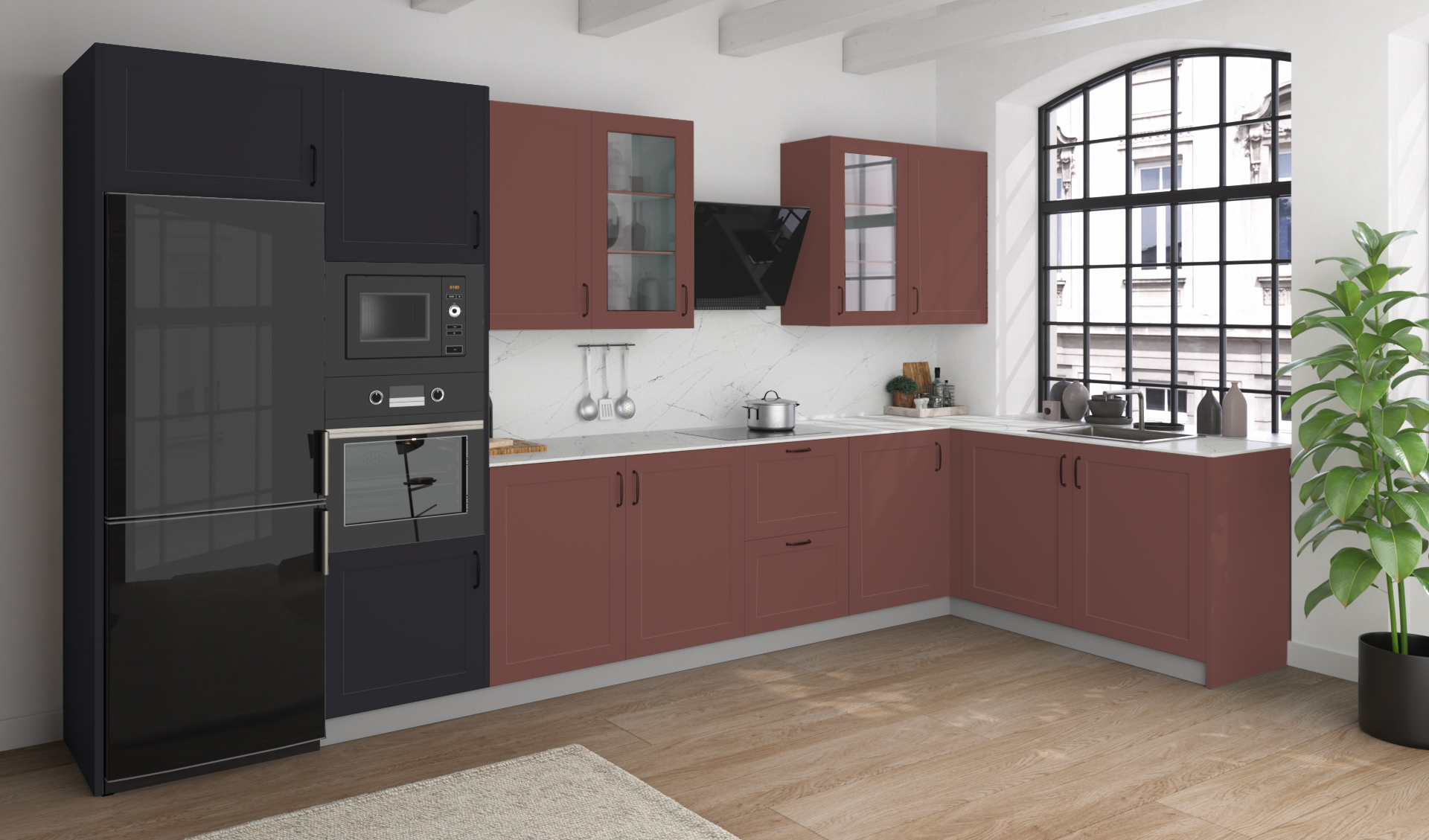 Puerta de Cocina Alzira Teja Seda 316 - Imagen 2