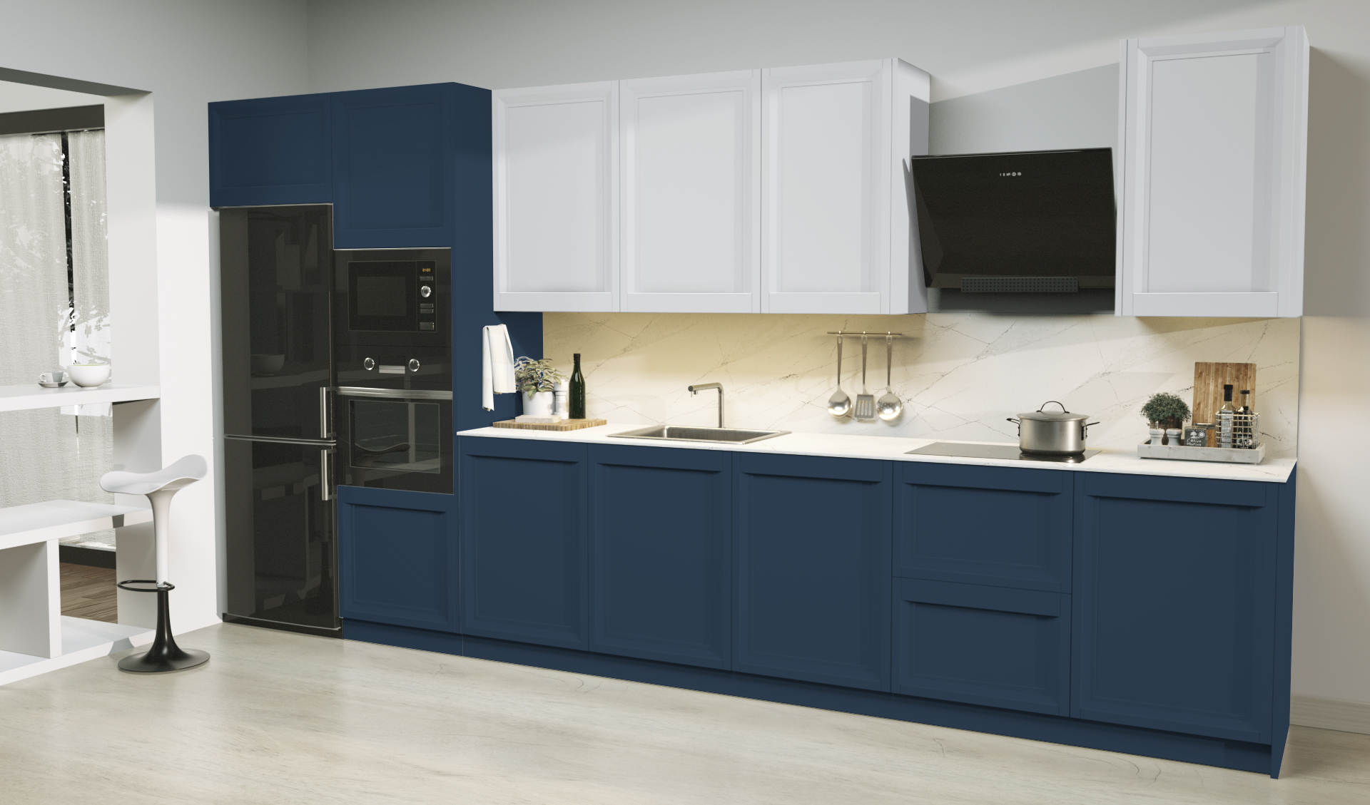 Puerta de Cocina Denver Azul Lavanda Seda 315 - Image 2