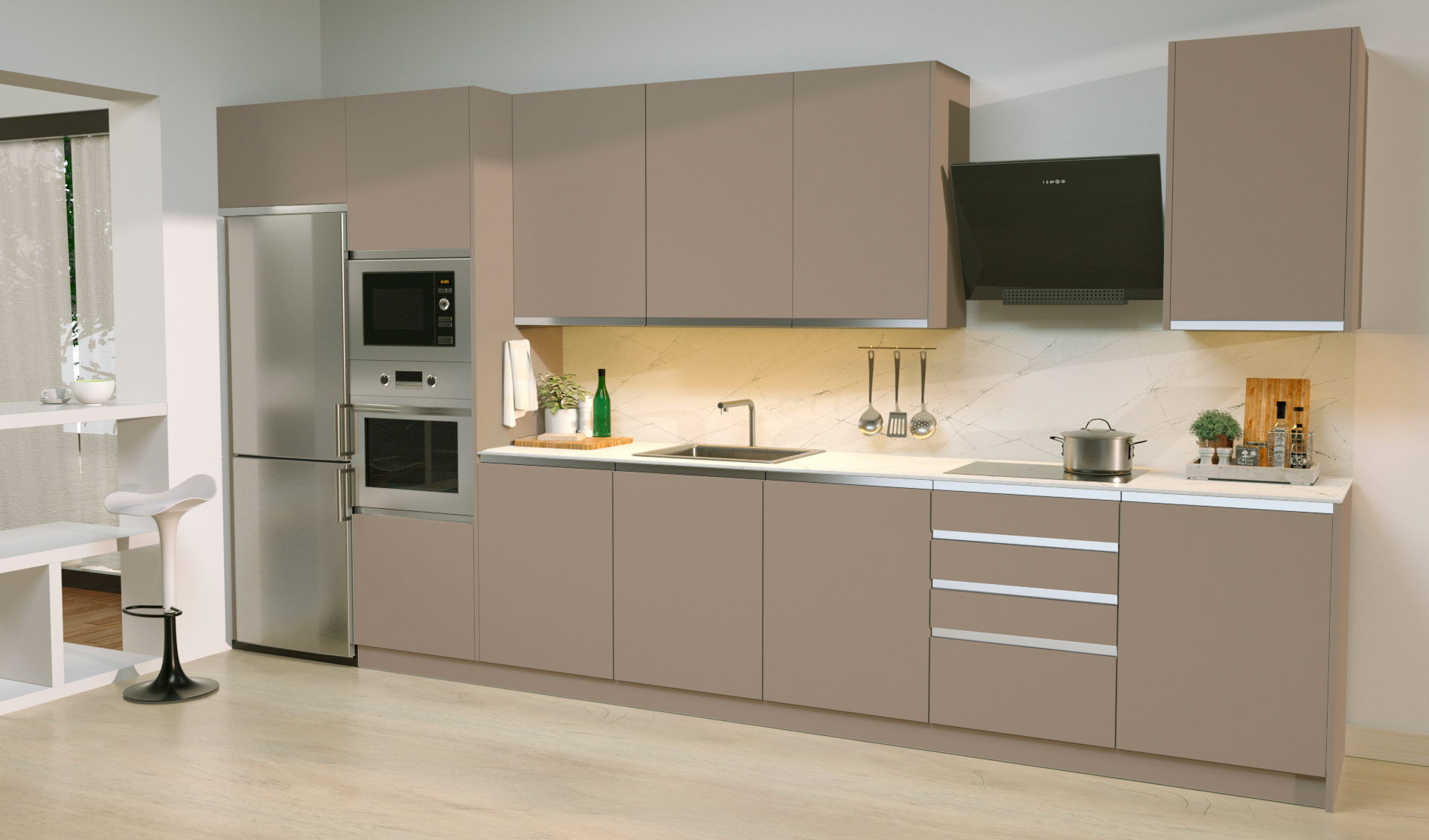Puerta de Cocina Berna Touch Hummus Seda - Imagen 2