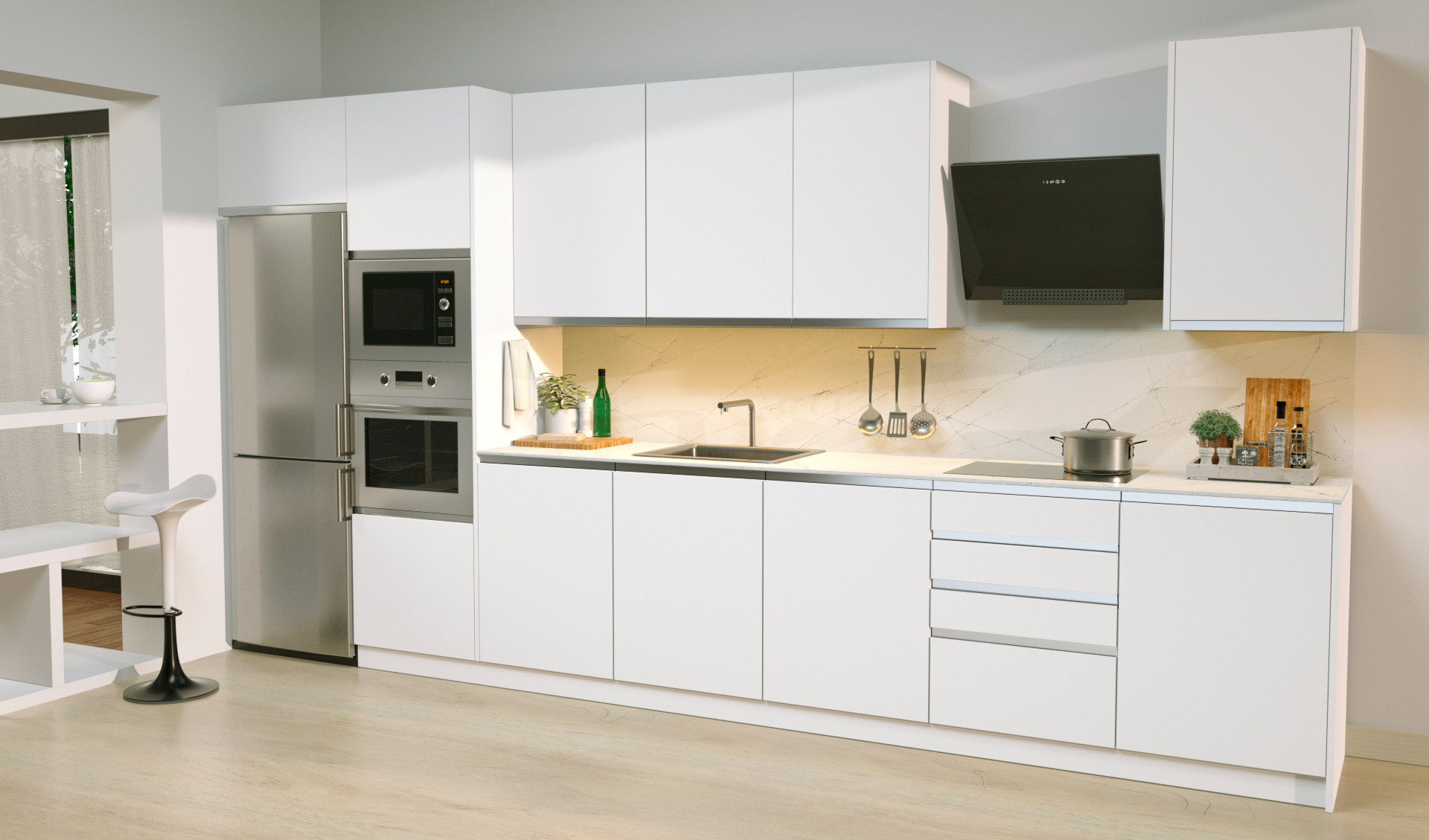 Puerta de Cocina Berna Touch Nuez Seda - Imagen 2