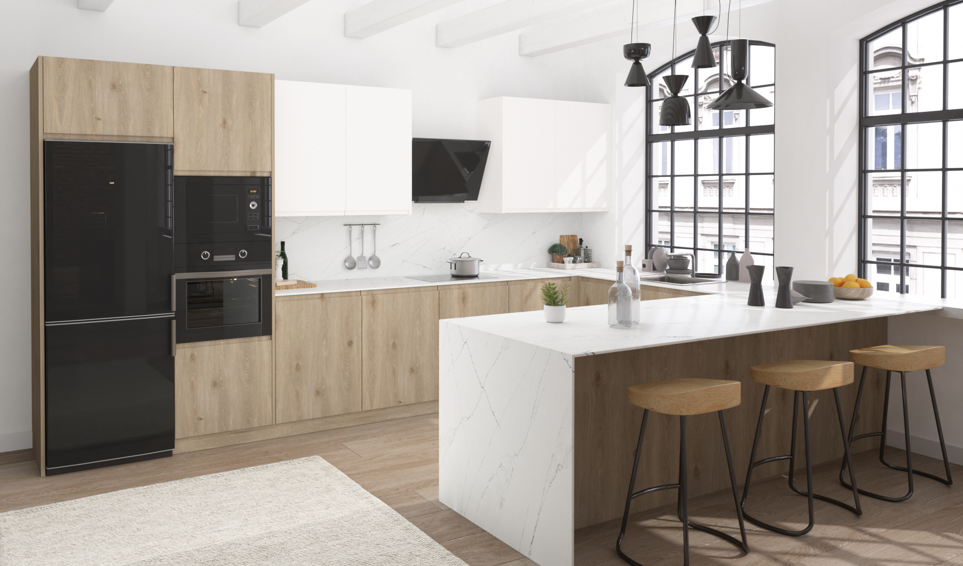 Puerta de Cocina Palma Roble 4675 - Imagen 2