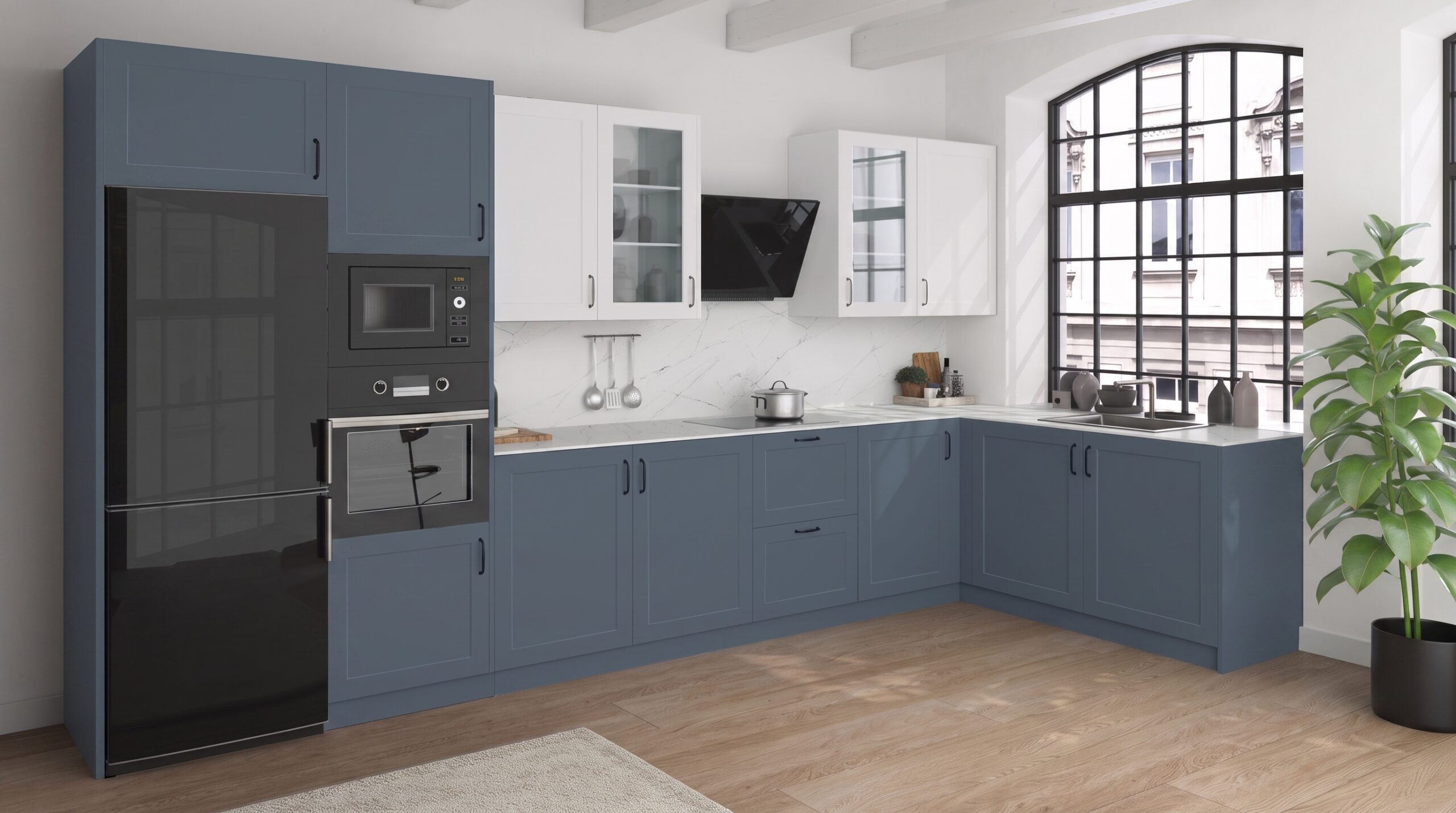 Puerta de Cocina Alzira Azul Lavanda Seda 315 - Imagen 2