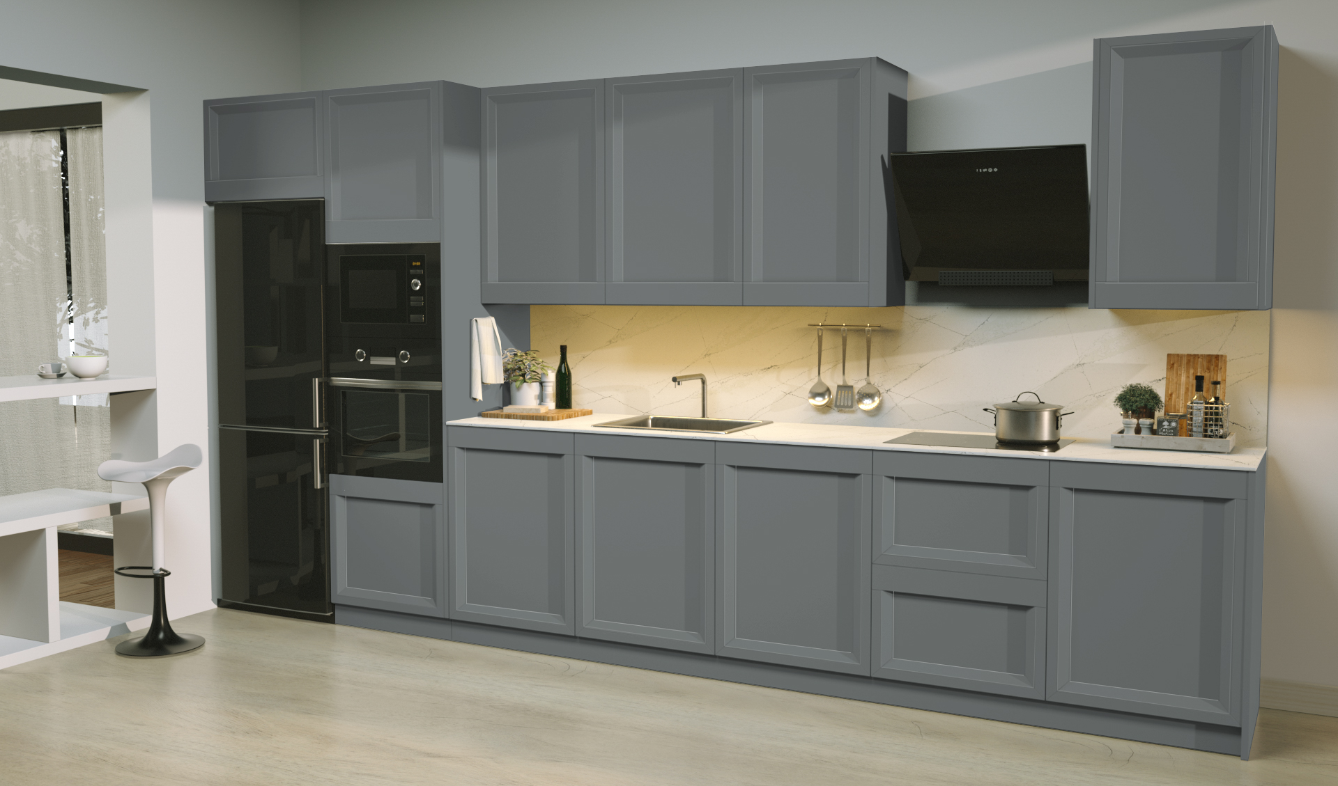 Puerta de Cocina Kansas Gris Arteo Seda 314 - Imagen 2