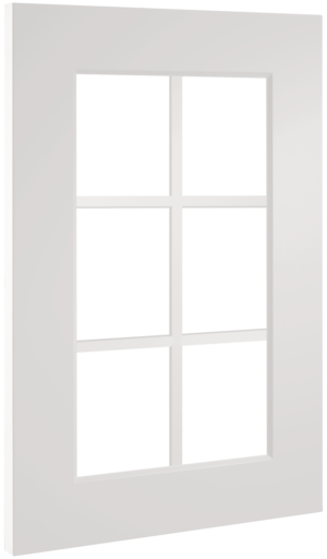 Puerta de cocina Vitrina Palillería Alzira Blanco Polar Seda 78