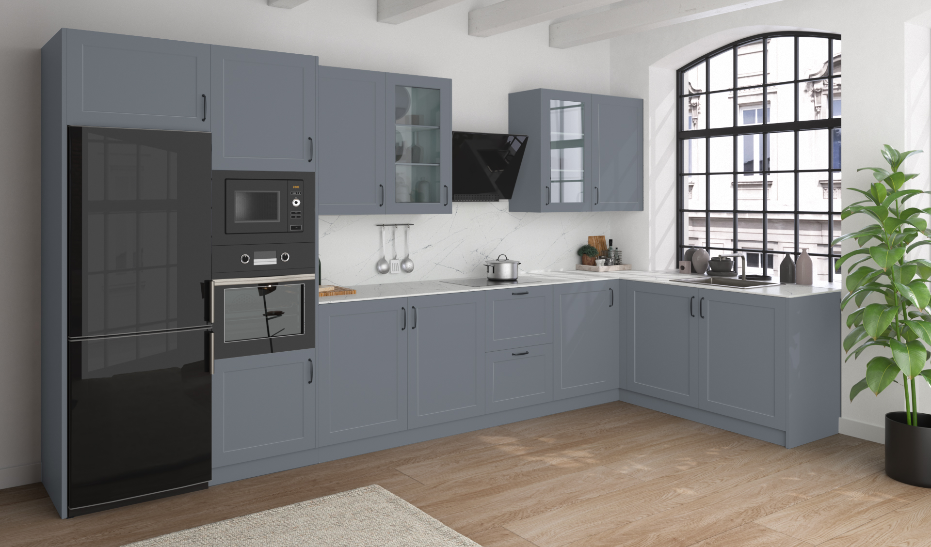 Puerta de cocina Alzira Gris Arteo Seda 314 - Imagen 2