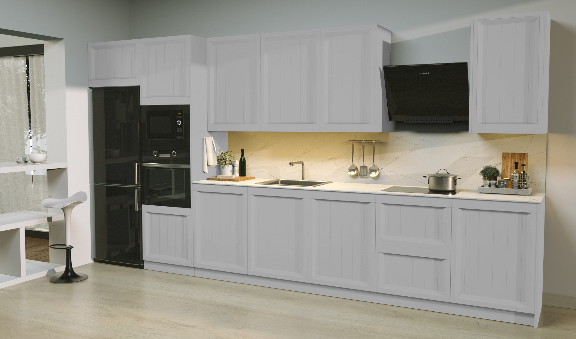 Puerta de cocina Kansas Country Lona 304 - Imagen 2