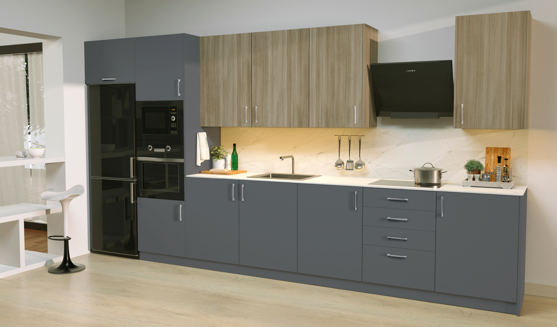 Puerta de cocina Aruba Touch Nube Seda - Imagen 2