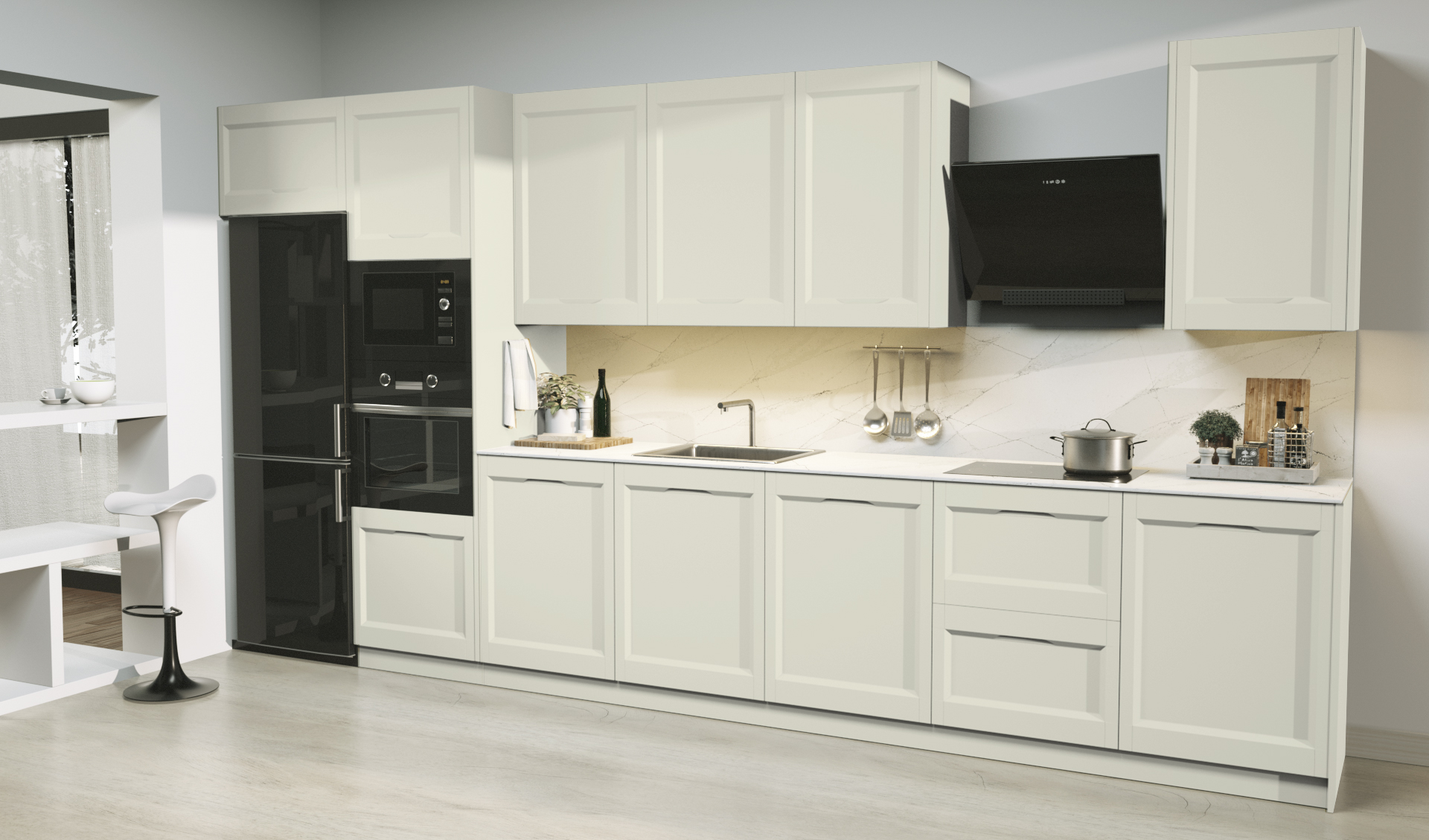 Puerta de cocina Orlando Marfil Seda 302 - Imagen 2