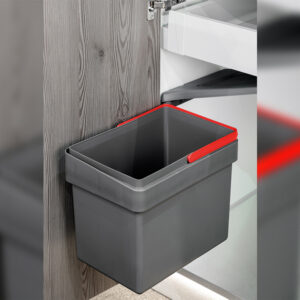 Contenedor Reciclaje de Fijación a Puerta Recycle - 1 Vaso ExtraÃble de 15 litros - Gris Antracita