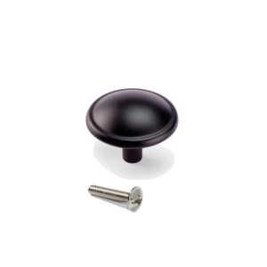 Pomo para Mueble Massanassa - Diámetro 32mm - Zamak Pintado Negro