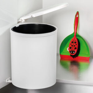Contenedor Reciclaje de Fijación a Puerta del Mueble - 1 Vaso ExtraÃble de 13 litros Blanco