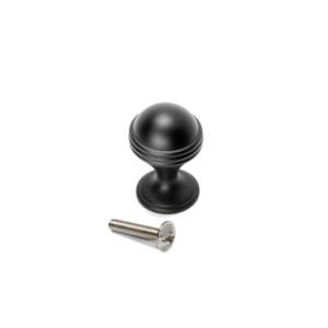 Pomo para Mueble Budapest - Diámetro 22mm - Zamak Pintado Negro
