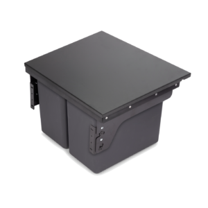 Contenedor de Reciclaje de Fijación Lateral en Mueble de Cocina Recycle 2x24litros - Gris Antracita