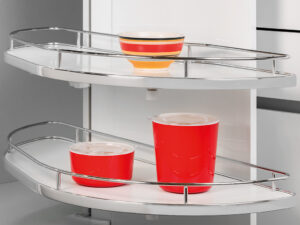 Apertura Izquierda - Sistema de Rincón Extraíble Lake para Mueble de Cocina - Acero