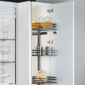 Columna Extraíble Supra para Puerta con Bisagras para Módulo de Cocina - Acero Cromado